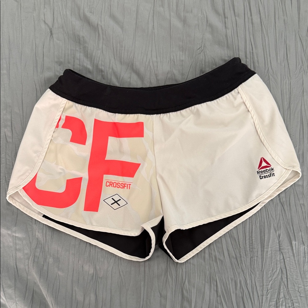 Reebok Women's CrossFit Shorts in Cream and Black